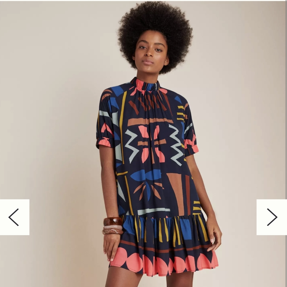 Corey Lynn Calter Meryl Tunic Dress Anthropologie Mini Colorful Size XS